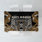 Aotearoa Kati Mamoe Tablecloth Maori Brown Tribal Paua Shell Pattern