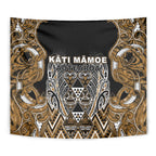 Aotearoa Kati Mamoe Tapestry Maori Brown Tribal Paua Shell Pattern