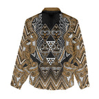 Aotearoa Kati Mamoe Women Casual Shirt Maori Brown Tribal Paua Shell Pattern