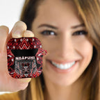 Aotearoa Ngapuhi AirPods Case Maori Red Tribal Paua Shell Pattern