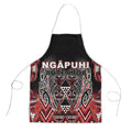 Aotearoa Ngapuhi Apron Maori Red Tribal Paua Shell Pattern
