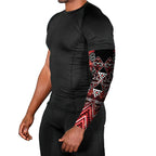 Aotearoa Ngapuhi Arm Sleeves Maori Red Tribal Paua Shell Pattern