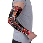 Aotearoa Ngapuhi Arm Sleeves Maori Red Tribal Paua Shell Pattern
