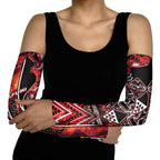 Aotearoa Ngapuhi Arm Sleeves Maori Red Tribal Paua Shell Pattern