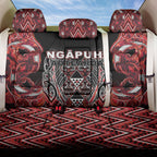 Aotearoa Ngapuhi Back Car Seat Cover Maori Red Tribal Paua Shell Pattern