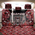 Aotearoa Ngapuhi Back Car Seat Cover Maori Red Tribal Paua Shell Pattern