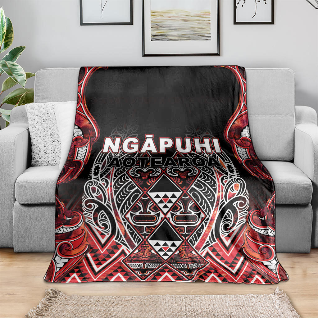 Aotearoa Ngapuhi Blanket Maori Red Tribal Paua Shell Pattern