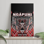 Aotearoa Ngapuhi Canvas Wall Art Maori Red Tribal Paua Shell Pattern