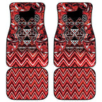 Aotearoa Ngapuhi Car Mats Maori Red Tribal Paua Shell Pattern