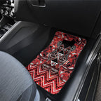 Aotearoa Ngapuhi Car Mats Maori Red Tribal Paua Shell Pattern