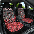Aotearoa Ngapuhi Car Seat Cover Maori Red Tribal Paua Shell Pattern