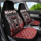 Aotearoa Ngapuhi Car Seat Cover Maori Red Tribal Paua Shell Pattern