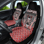 Aotearoa Ngapuhi Car Seat Cover Maori Red Tribal Paua Shell Pattern