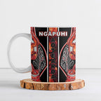 Aotearoa Ngapuhi Ceramic Mug Maori Red Tribal Paua Shell Pattern