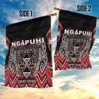 Aotearoa Ngapuhi Garden Flag Maori Red Tribal Paua Shell Pattern