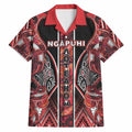 Aotearoa Ngapuhi Hawaiian Shirt Maori Red Tribal Paua Shell Pattern