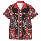 Aotearoa Ngapuhi Hawaiian Shirt Maori Red Tribal Paua Shell Pattern