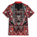 Aotearoa Ngapuhi Hawaiian Shirt Maori Red Tribal Paua Shell Pattern