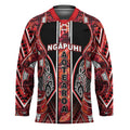 Aotearoa Ngapuhi Hockey Jersey Maori Red Tribal Paua Shell Pattern