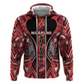 Aotearoa Ngapuhi Hoodie Maori Red Tribal Paua Shell Pattern