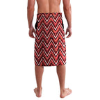 Aotearoa Ngapuhi Lavalava Maori Red Tribal Paua Shell Pattern