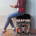 Aotearoa Ngapuhi Luggage Cover Maori Red Tribal Paua Shell Pattern