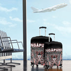 Aotearoa Ngapuhi Luggage Cover Maori Red Tribal Paua Shell Pattern