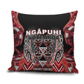 Aotearoa Ngapuhi Pillow Cover Maori Red Tribal Paua Shell Pattern