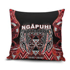 Aotearoa Ngapuhi Pillow Cover Maori Red Tribal Paua Shell Pattern