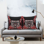Aotearoa Ngapuhi Pillow Cover Maori Red Tribal Paua Shell Pattern