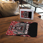Aotearoa Ngapuhi Puzzle Maori Red Tribal Paua Shell Pattern
