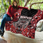Aotearoa Ngapuhi Quilt Maori Red Tribal Paua Shell Pattern