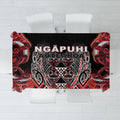 Aotearoa Ngapuhi Tablecloth Maori Red Tribal Paua Shell Pattern