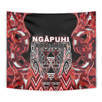 Aotearoa Ngapuhi Tapestry Maori Red Tribal Paua Shell Pattern