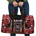 Aotearoa Ngapuhi Travel Bag Maori Red Tribal Paua Shell Pattern