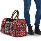 Aotearoa Ngapuhi Travel Bag Maori Red Tribal Paua Shell Pattern