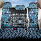 Aotearoa Ngati Porou Back Car Seat Cover Maori Light Blue Tribal Paua Shell Pattern