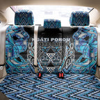 Aotearoa Ngati Porou Back Car Seat Cover Maori Light Blue Tribal Paua Shell Pattern