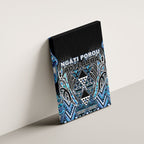 Aotearoa Ngati Porou Canvas Wall Art Maori Light Blue Tribal Paua Shell Pattern