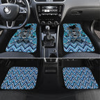 Aotearoa Ngati Porou Car Mats Maori Light Blue Tribal Paua Shell Pattern