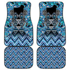 Aotearoa Ngati Porou Car Mats Maori Light Blue Tribal Paua Shell Pattern