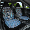 Aotearoa Ngati Porou Car Seat Cover Maori Light Blue Tribal Paua Shell Pattern