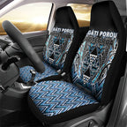 Aotearoa Ngati Porou Car Seat Cover Maori Light Blue Tribal Paua Shell Pattern