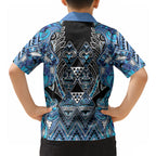 Aotearoa Ngati Porou Hawaiian Shirt Maori Light Blue Tribal Paua Shell Pattern