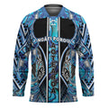 Aotearoa Ngati Porou Hockey Jersey Maori Light Blue Tribal Paua Shell Pattern