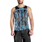 Aotearoa Ngati Porou Men Tank Top Maori Light Blue Tribal Paua Shell Pattern