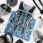 Aotearoa Ngati Porou Men Tank Top Maori Light Blue Tribal Paua Shell Pattern