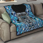 Aotearoa Ngati Porou Quilt Maori Light Blue Tribal Paua Shell Pattern