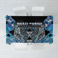 Aotearoa Ngati Porou Tablecloth Maori Light Blue Tribal Paua Shell Pattern