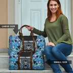 Aotearoa Ngati Porou Travel Bag Maori Light Blue Tribal Paua Shell Pattern